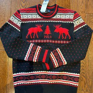 Polo Ralph Lauren Boys Knit Winter Christmas Festive Sweater Size L/G